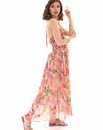 Платье на завязках нежно-розовое Riesi