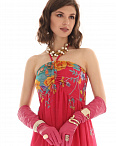 Платье на завязках ярко-розовое Riesi