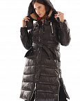 Пальто утепленное с поясом черное Argenta