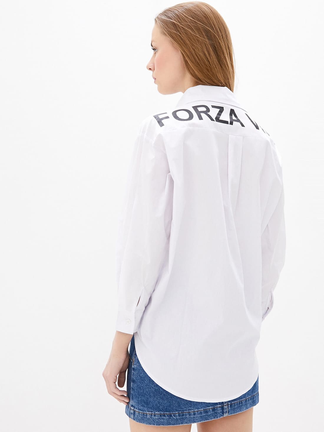 Блузка белая с принтом Forza Viva — фото 3