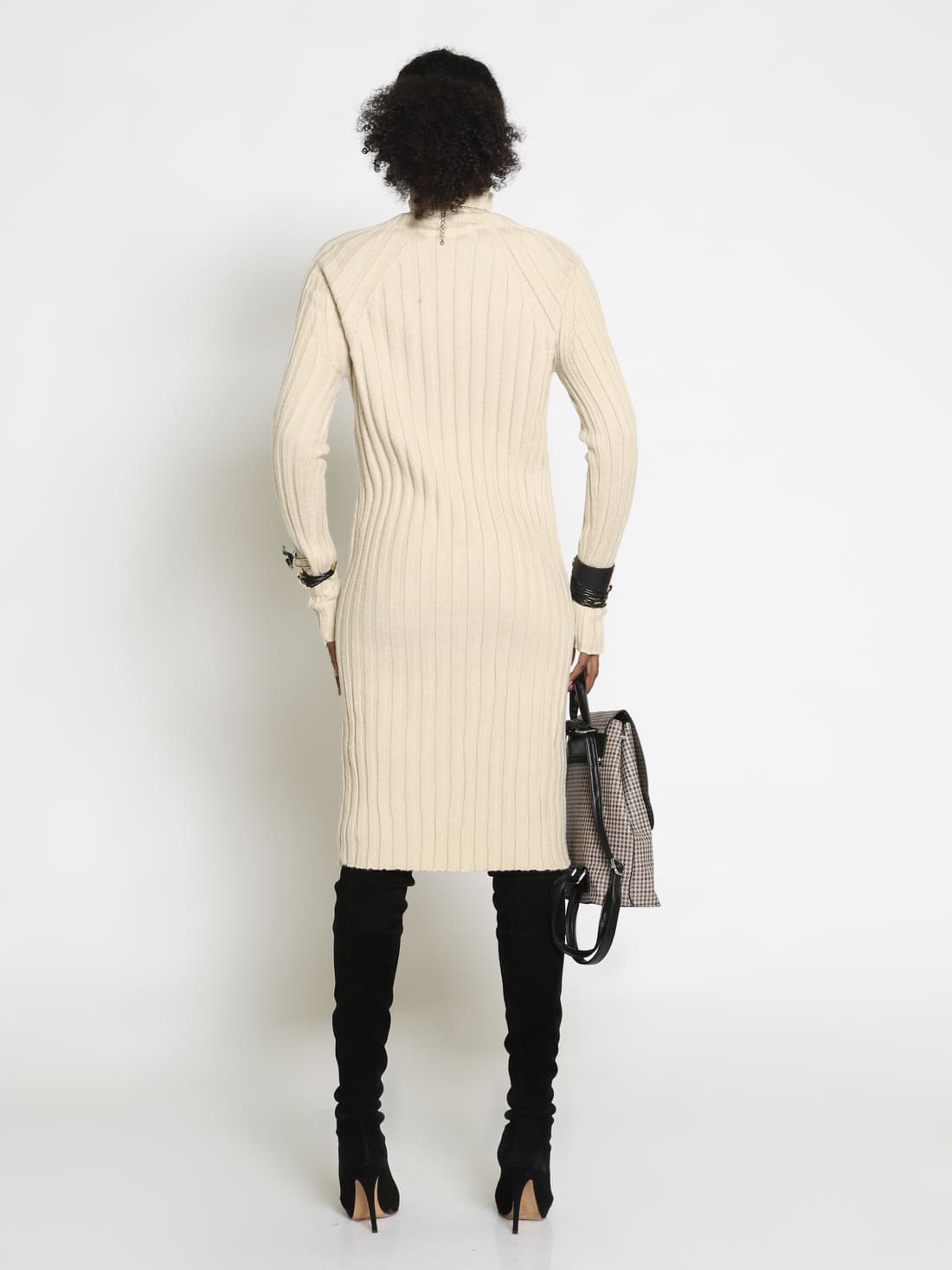 Платье трикотажное бежевое Lebia — фото 8