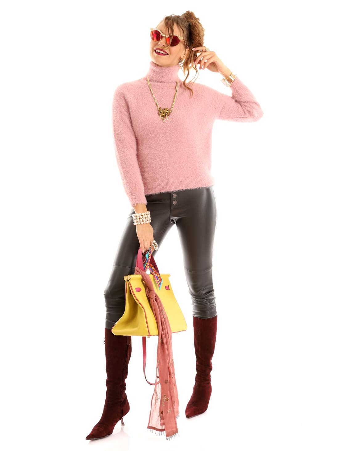 Свитер пушистый пудровый Orpierre — фото 3