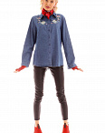 Блузка джинсовая с вышивкой голубая Grasse