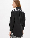 Блузка черная с принтом Forza Viva