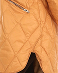 Пальто пуховое стеганое с накладным карманом темно-оранжевое Ria