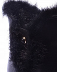 Полусапожки черные кожаные со стразами Celine