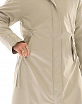 Пальто удлиненное с мехом светло-бирюзовое Albino