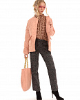 Куртка стеганая с сумкой и ремешком светло-розовая Lauria