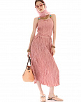 Платье крэш удлиненное розовое Nicosai